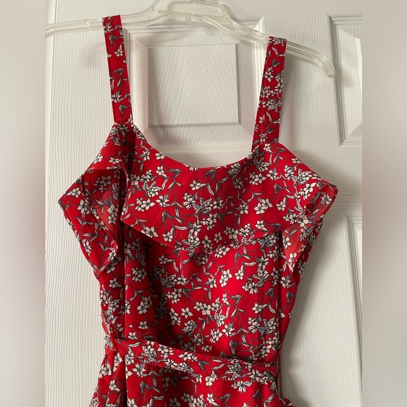 NWT banana republic floral red dress. Sz 10 - Picture 3 of 8